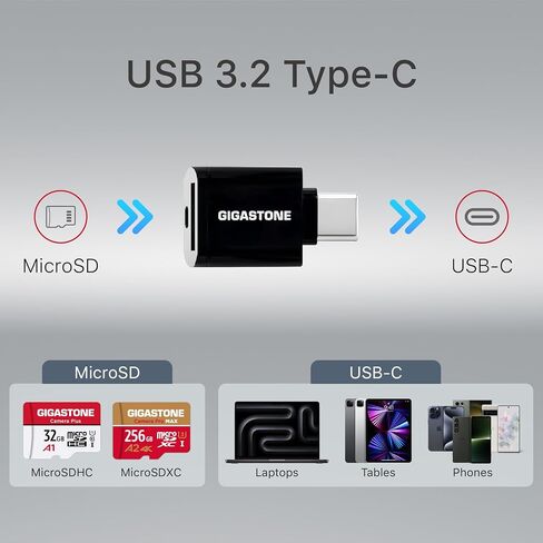 [5-Yrs Free Data Recovery] GIGASTONE 128GB Micro SD Card, 4K Camera Pro MAX, A2 V30 MicroSDXC Memory Card for Smartphone, Gopro, Action Cams, 4K UHD Video, Up to 120/80 MB/s, UHS-I U3 C10 with Adapter in Saudi Arabia