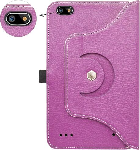 Bige for Sunshine T1 Elite Rotating Case,360 Degree Rotary Stand with Cute Pattern Cover for Sunshine T1 Elite Tablet/Foxx T8 Tablet/Scepter 8/Hyudai Hytab Plus 8WB1 8" Tablet,Purple in Saudi Arabia