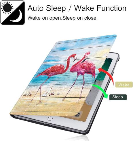 حافظة لجهاز iPad 9th / 8th / 7th Generation (2021/2020/2019) 10.2 بوصة/iPad Air 10.5 بوصة 2019 / iPad Pro 10.5 بوصة، غطاء جلدي ذكي مع تنبيه/غفو تلقائي، علم أمريكي أزرق رفيع in Kuwait