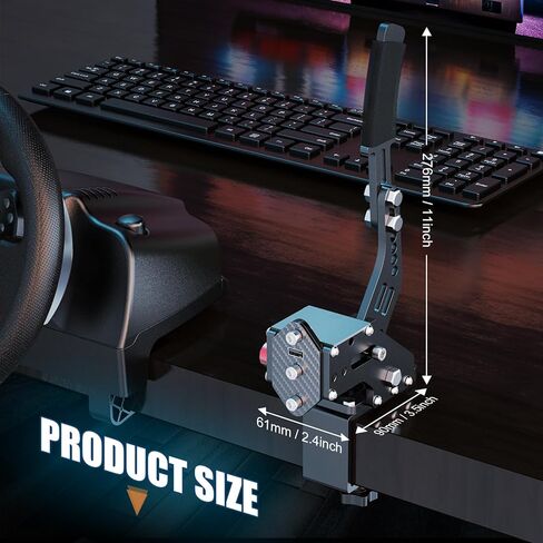 aikeec USB Handbrake for PS4 PS5: Compatible with Logitech G27 G29- PC Handbrake for G27 G29 G920 Thrusmsater T300 T500-Racing Game Handbrake in Saudi Arabia