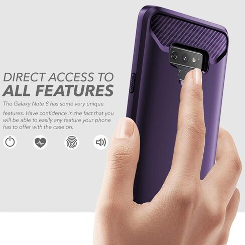 Clayco Xenon Series Case for Samsung Galaxy Note 9 (2018 Release), Full-Body Rugged Case with Built-in 3D Curved Screen Protector (Black) in Saudi Arabia