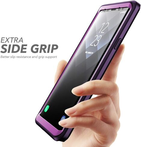 Clayco Xenon Series Case for Samsung Galaxy Note 9 (2018 Release), Full-Body Rugged Case with Built-in 3D Curved Screen Protector (Black) in Saudi Arabia