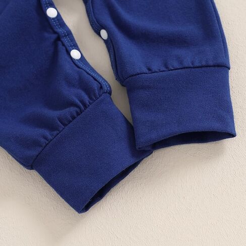 Newborn Baby Boy Clothes Letter Print Romper Set Long Sleeve Round Neck Bodysuit Hat Infant Fall Winter Outfits in Saudi Arabia
