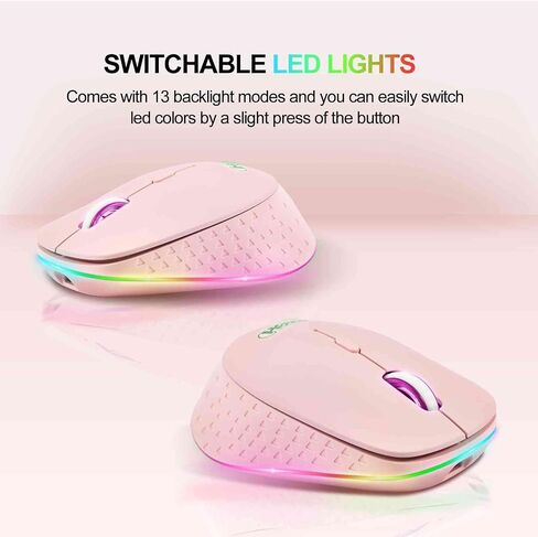 UrbanX Dual-Mode Wireless Mouse - Bluetooth & 2.4GHz Connectivity - Rechargeable, for Lenovo - IdeaPad Duet 5 Chromebook - 13.3" OLED 1920x1080 Touch 2in1 Tablet, PC, Mac, i-Pad - Black in Saudi Arabia