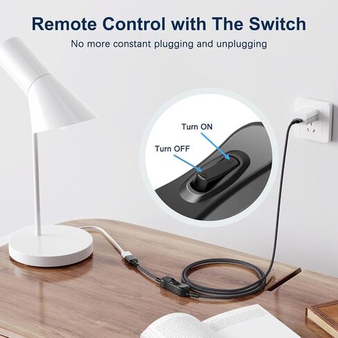 itramax USB تشغيل / إيقاف التبديل كابل 10FT، USB ذكر إلى أنثى تمديد الحبل مع التبديل ترقية تبديل تحكم كابل تبديل الطاقة للكمبيوتر، التلفزيون، Carplay، شرائط LED، مصباح مكتب LED، مروحة، نظام iOS، الضوء in Kuwait