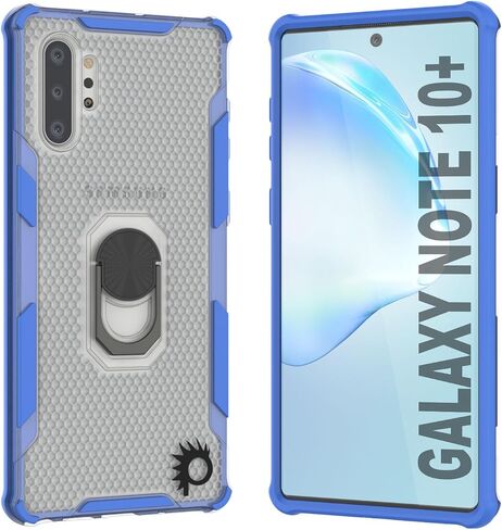 Punkcase Galaxy Note 10 Plus Case [Magnetix 2.0 Series] Clear Protective TPU Cover W/Kickstand, Ring Grip Holder & Metal Plate for Magnetic Car Phone Mount for Galaxy Note10+ Plus (6.8") [Black] in Saudi Arabia