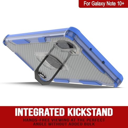 Punkcase Galaxy Note 10 Plus Case [Magnetix 2.0 Series] Clear Protective TPU Cover W/Kickstand, Ring Grip Holder & Metal Plate for Magnetic Car Phone Mount for Galaxy Note10+ Plus (6.8") [Black] in Saudi Arabia