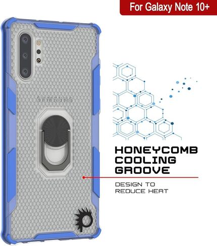 Punkcase Galaxy Note 10 Plus Case [Magnetix 2.0 Series] Clear Protective TPU Cover W/Kickstand, Ring Grip Holder & Metal Plate for Magnetic Car Phone Mount for Galaxy Note10+ Plus (6.8") [Black] in Saudi Arabia