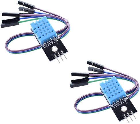 DHT11 Digital Temperature Humidity Sensor Module 3.3V-5V Humidity Measure Range 20%-95% Temperature Measure Range 0-50℃ Celsius with Dupont Wires Compatible with Arduino Raspberry Pi (2X) in Saudi Arabia