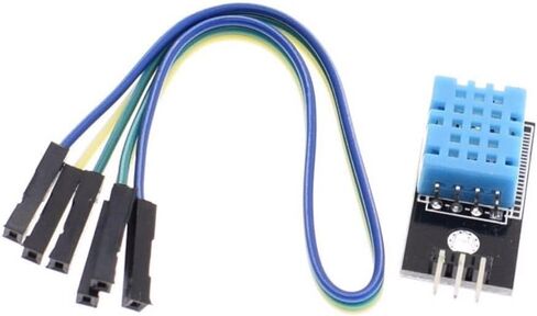 DHT11 Digital Temperature Humidity Sensor Module 3.3V-5V Humidity Measure Range 20%-95% Temperature Measure Range 0-50℃ Celsius with Dupont Wires Compatible with Arduino Raspberry Pi (2X) in Saudi Arabia