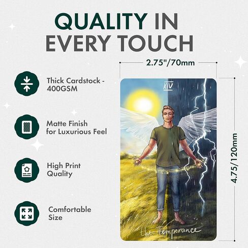 Wyspell Tarot Kit Includes Gold Tarot Cards with Guide Book, a Tarot Cloth, a Tarot Bag, a Tarot Journal, and a Classic Tarot Deck Holder - Beautiful Tarot Cards for Beginners Kit in Saudi Arabia