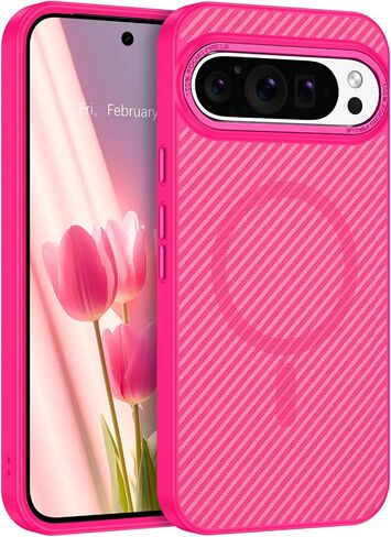 BENTOBEN Carbon Fiber for Google Pixel 9 Pro XL Case [Compatible with MagSafe] Magnetic Pixel 9 Pro XL Case Slim Thin Smooth Shockproof Women Men Phone Cover for Google Pixel 9 Pro XL 6.8", Black in Saudi Arabia