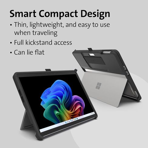 حافظة Kensington Blackbelt المتينة Surface Pro 11 وSurface Pro 10 وSurface Pro 9 (2022) - أسود (K96540WW) in Saudi Arabia