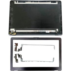 LCD Back Cover & Hinges & Front Bezel for HP 15-bsxxx 15-bs013dx 15-bs020wm 15-bs212wm 15-bs289wm 15T-BS 15-bwxxx 15-bw011dx 15-bw017cl 15-bw053od 15Z-BW 924899-001 925297-001 924925-001 Black