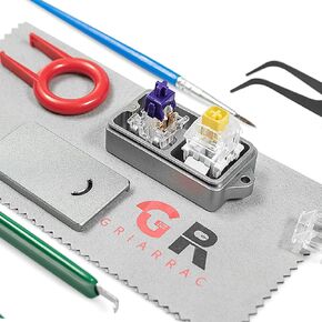 Aluminum Cherry Switch Opener for Kailh Gateron Cherry MX Switches Mechanical Keyboard, with Switch Puller Keycap Puller Lube Pen Tweezer