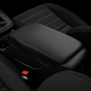 Central Console Armrest Box Fit for Honda CRV 2017 2018 2019 2020 2021 2022 Cover Car Armrest Cover Auto Center Console Pad(Black with Black Stitches)