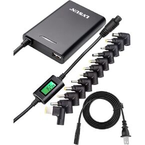 Universal Laptop Charger with LCD Display 45W Ultra Slim AC Adapter Power Supply Cord with USB Port 5v 2.1a for Mobile| Tablet- for Notebooks Lenovo HP Toshiba Samsung Acer Asus Sony and More