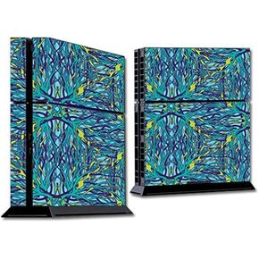 MightySkins Skin Compatible with Sony Playstation 4 PS4 Console wrap Sticker Skins Blue Veins