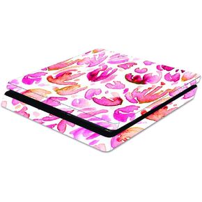 MightySkins Skin Compatible with Sony Playstation 4 Slim PS4 wrap Cover Sticker Skins Pink Petals