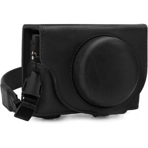 MegaGear MG1730 Ever Ready Leather Camera Case Compatible with Sony Cyber-Shot DSC-RX100 VII - Black