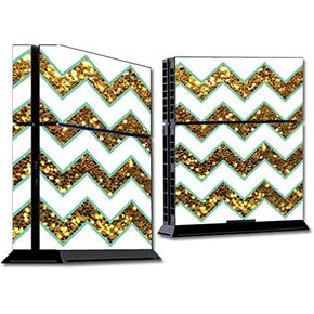 MightySkins Skin Compatible with Sony Playstation 4 PS4 Console wrap Sticker Skins Glitter Chevron