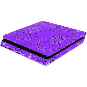 MightySkins Skin Compatible with Sony PlayStation 4 Slim PS4 wrap Cover Sticker Skins Purple Bandana
