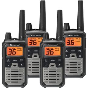 Midland T290VP4 High Powered GMRS Two Way Radios - 8 Pack Bundle w/Headsets & Chargers