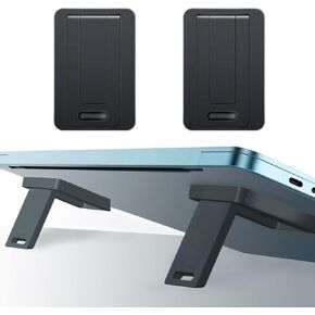 OYE 2PCS Mini Laptop Stand Riser Invisible Keyboard Computer PC Stand for Desk Ergonomic Portable ABS Lightweight Laptop Stand Foldable Tablet Support Holder for Computer Keyboard (Plastic)