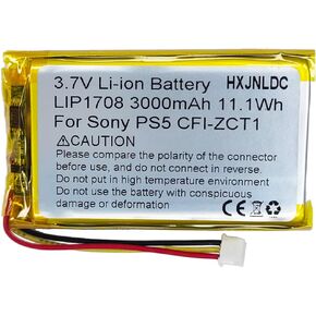 DC 3.7V 3000mAh LIP1708 Rechargeable Lithium-ion Battery for Sony PlayStation 5 Dualsense PS5 Wireless Controller CFI-ZCT1 W B U Replace Battery Pack