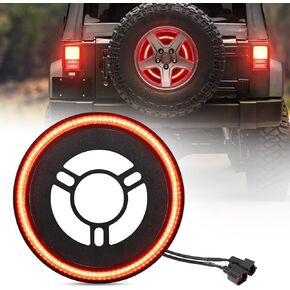 BORDAN Spare Tire Brake Light for Wrangler JL JLU Plug and Play LED 3rd Third Brake Light Wheel Light Tail Light Rear Light for Jeep Wrangler JL JLU 2018 2019 2020 2021 2022