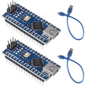 2pcs for Nano V3.0 Module ATmega328P 5V 16MHz CH340G Chip Microcontroller Development Board USB Cable for Arduino