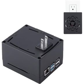 Vilros Plug 'n' Pi for Raspberry Pi 5-A Raspberry Pi Fan Cooled Case and Power Supply All in one Solution -Ideal for SSH-Headless Usage (Black with PWM Fan)