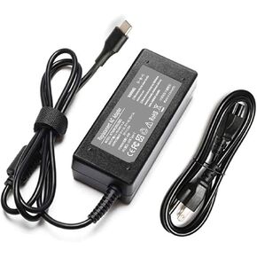 45W Type-C USB-C Laptop Charger for Lenovo Chromebook Yoga HP Spectre Dell Latitude Samsung Google Chromebook Power Cord Adapter