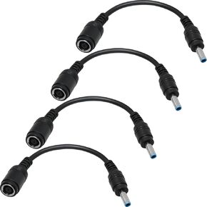4PCS 7.4x5.0mm to 4.5x3.0mm Tip Connector Converter, Adapter Power Supply, for HP Stream Spectre Pavilion Envy Elitebook Split Chromebook Replacement Laptop Charger HP Power Cord