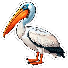 Pelican Sticker Travel Outdoors Decal Vinyl Small Waterproof for Water Bottle Mug Passport Book Scrapbook Notebook Laptop Tumbler Skateboard Computer Phone Size 4" Funny Gift ID44990