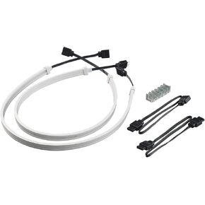 SilverStone Technology LS04 Premium High Density Dual-Sided Addressable RGB (ARGB) 450mm Long Light Strip 2-Pack for PC and Indoor Use, SST-LS04