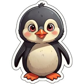 3 Pcs Cute Penguin Stickers 3in, Gifts for Water Bottles, Penguin Vinyls Stickers Decal Waterproof Bottles, Sticker for Kids Teen Laptop, Luggage Skateboard Water Bottle,Phone.(Penguin 29)