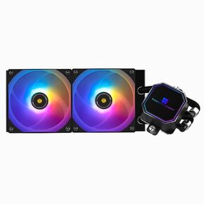 Frozen Prism240 Black ARGB CPU Liquid Cooler,Efficient PWM Controlled Pump 3300RPM,2×TL-E12 Series PWM Fan,Water Cooling Computer Parts,for AMD AM4/AM5,Intel 1150/1156/1200/1700/20XX