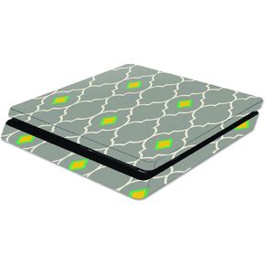 MightySkins Skin Compatible with Sony PlayStation 4 Slim PS4 wrap Cover Sticker Skins Quatrefoil
