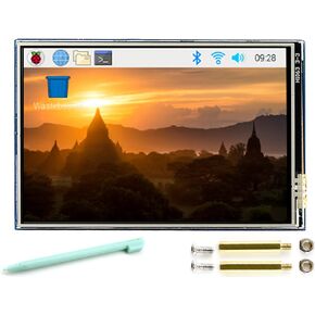waveshare 3.5 inch Resistive Touch Screen IPS LCD 480x320 Hardware Resolution XPT2046 Controller for Any Revision of Raspberry Pi (4B/3B+/3B/2B/A+/B+)