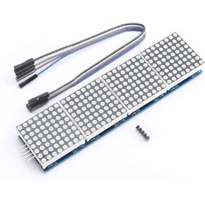 DEVMO MAX7219 Dot led Matrix MCU Control LED Display Module Compatible with Ar-duino Raspberry Pi Microcontroller with 5Pin Line