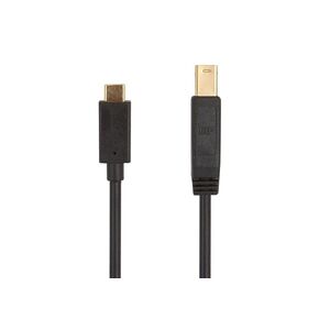 Monoprice USB 3.0 Type-C to Type-B Cable - For Data Transfer, 32AWG, 1.5 Feet, Black - Select Series