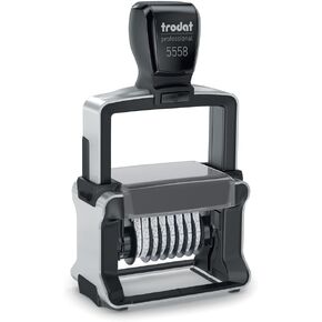 Trodat Numberer Stamp Professional 55510 – 10 Digits, Self Inking, 3/16" (5 mm) Characters, Black Ink