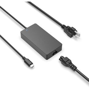 100W 90W 65W USB-C AC Charger Fit for MSI-Summit E16 E15 E14 E13 Flip Evo, Prestige 15 14 13 A11 12 13M/MT/UCT/SCST/UD/UDT/SCS/SC/SCX/ B13M Laptop Power Supply Adapter Cord