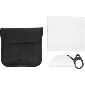 Camera Lens Prism 80mm Optical Glass Half Moon Special Effect Filter with Finger Ring for Photography