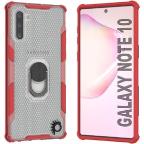 Punkcase Galaxy Note 10 Case [Magnetix 2.0 Series] Clear Protective TPU Cover W/Kickstand, Ring Grip Holder & Metal Plate for Magnetic Car Phone Mount for Samsung Galaxy Note10 (6.3") [Black]