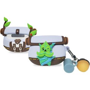 SKPY Korok Yahaha Backpack Fashion Funny Cute Case for AirPods 3rd Generation Silicone Antifall Cover with Luminous Pendant for Boys Girls Womens Mens