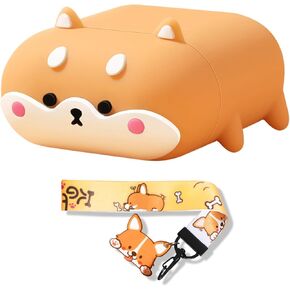 for Cute Airpods Pro 2nd Generation Case, Funny 3D Cartoon Animal Soft Silicone Skin Case Cover Compatible with Apple Airpods Pro 2nd (USB-C/Lightning Cable) with Keychain Front LED Visible