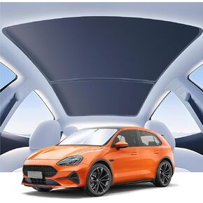 2024 ترقية Tesla Model Y Sunshade Roof، غطاء فتحة سقف غير مترهل مع مظلة للزجاج الأمامي لطراز Tesla Y 2020-2023، كتل 99٪ من الأشعة فوق البنفسجية، 3 قطع (رمادي)