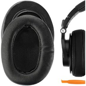 Geekria PRO Extra Thick Replacement Ear Pads for Audio-Technica ATH-M50X M50xBT2 M60X M40X M30X M20X M10X Headphones Ear Cushions, Headset Earpads, Ear Cups Cover Repair Parts (Black)